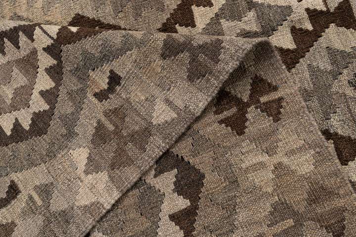 6' 9 x 9' 9 Hand Woven Kilim Maymana Wool Rug