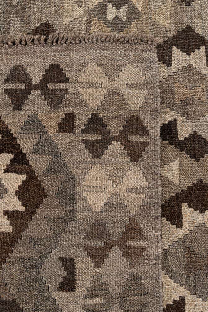 6' 9 x 9' 9 Hand Woven Kilim Maymana Wool Rug