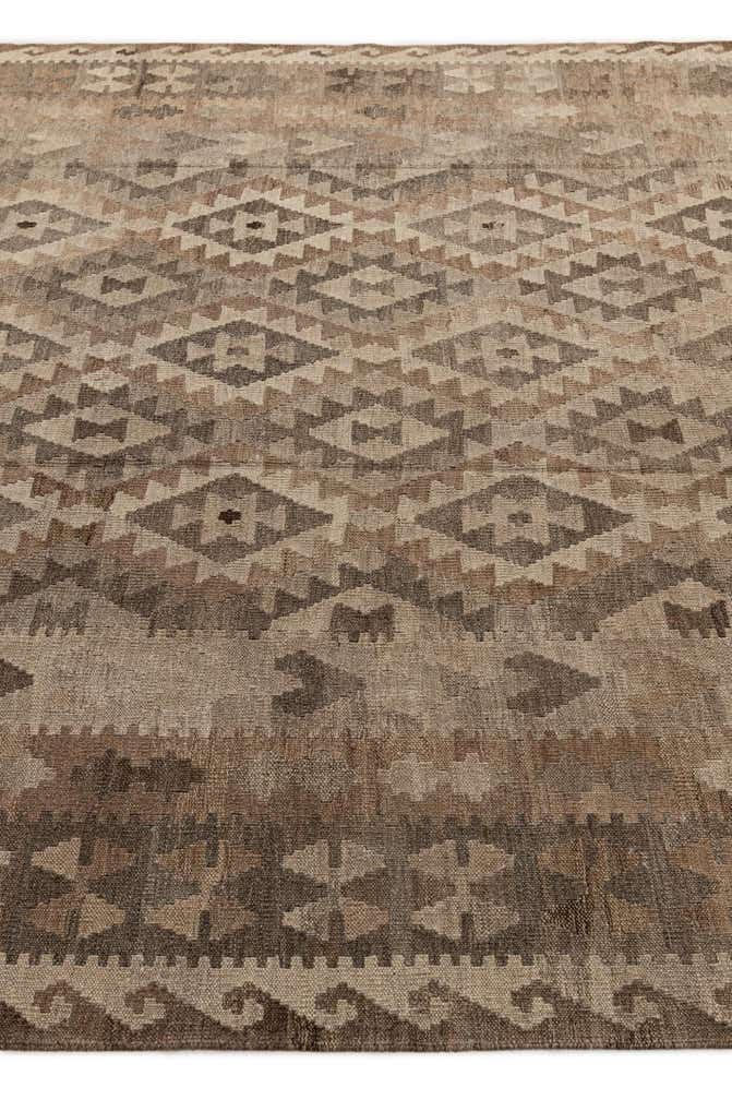 6' 9 x 9' 8 Hand Knotted Kilim Maymana Wool Rug