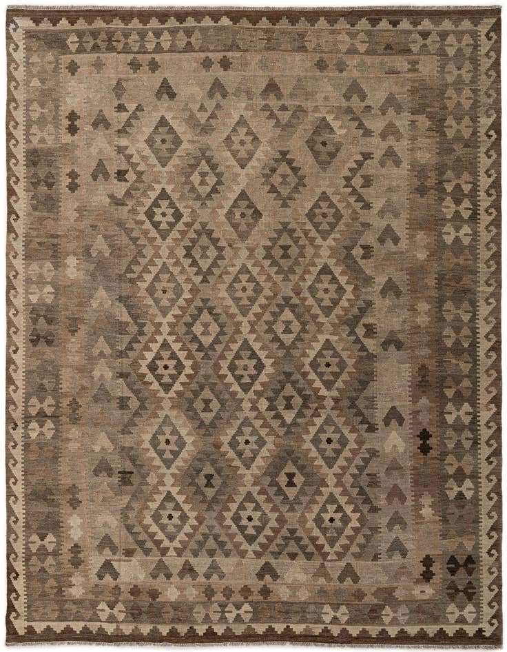 Detail image of 6' 9 x 9' 8 Hand Knotted Kilim Maymana Wool Rug