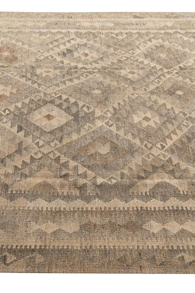 6' 9 x 9' 9 Hand Woven Kilim Maymana Wool Rug