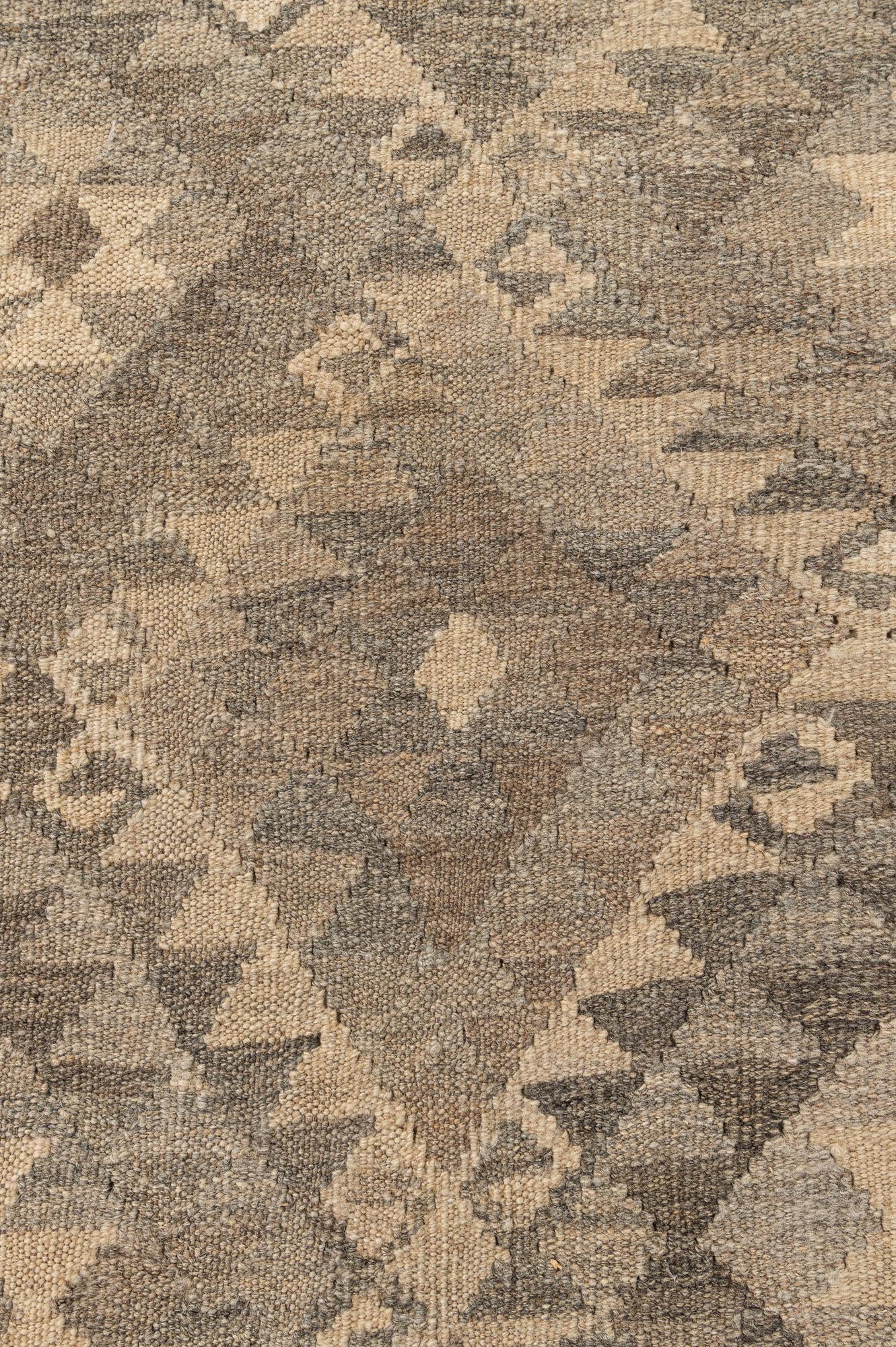 6' 9 x 9' 9 Hand Woven Kilim Maymana Wool Rug