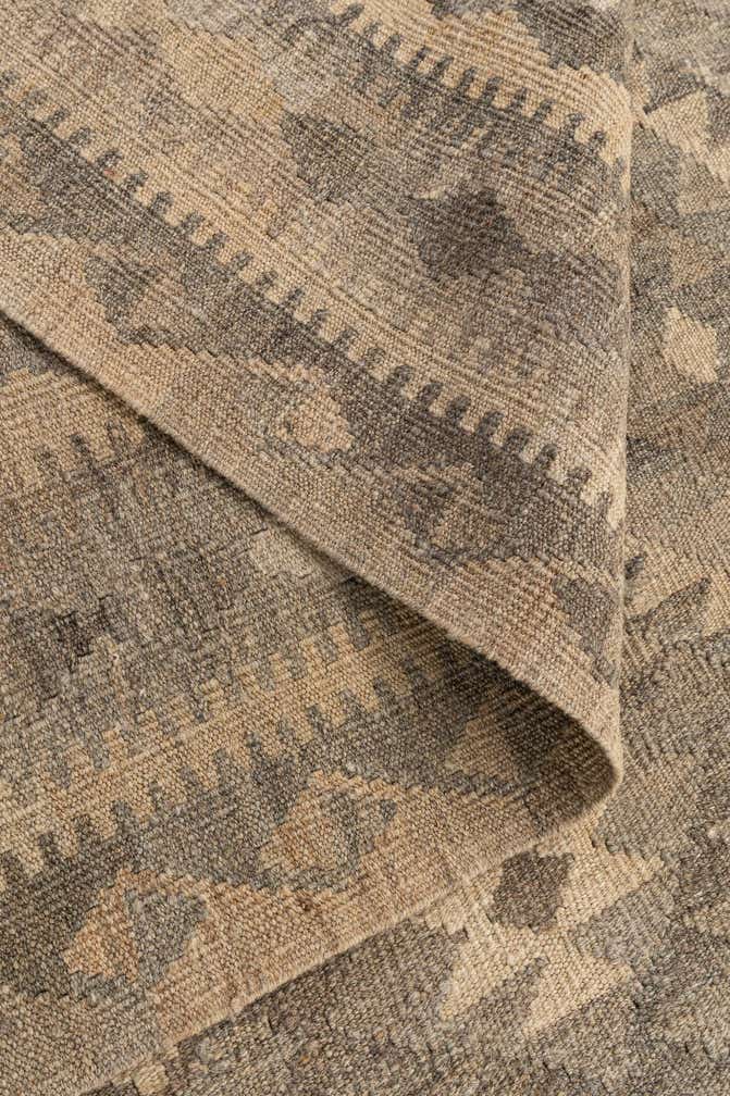 6' 9 x 9' 9 Hand Woven Kilim Maymana Wool Rug