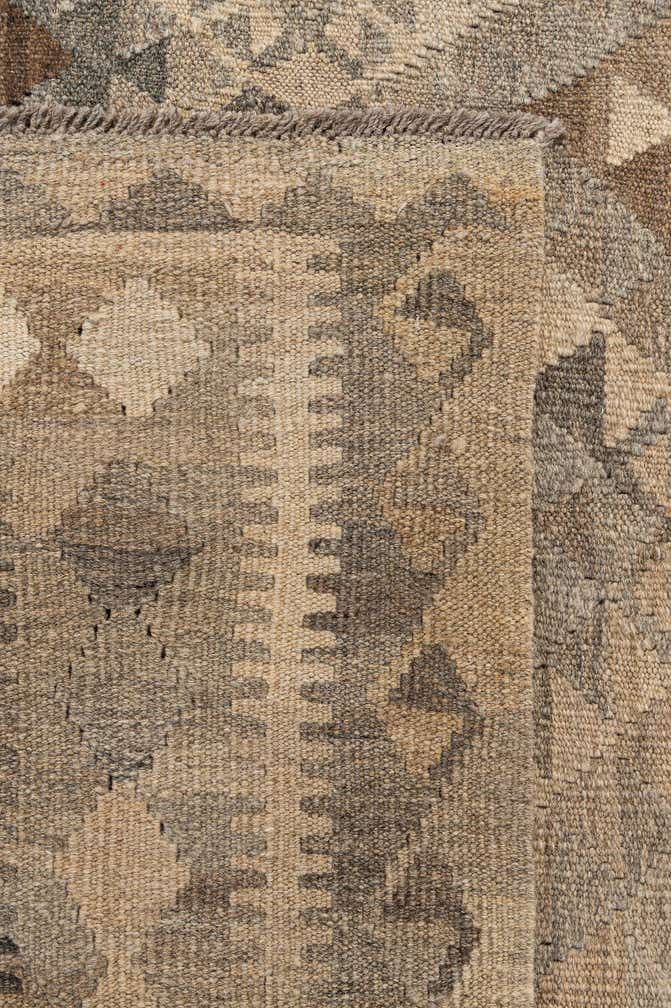 6' 9 x 9' 9 Hand Woven Kilim Maymana Wool Rug