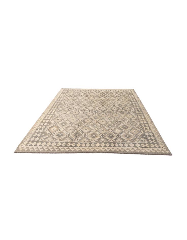 Detail image of 6' 10 x 9' 9 Hand Woven Kilim Maymana Wool Rug