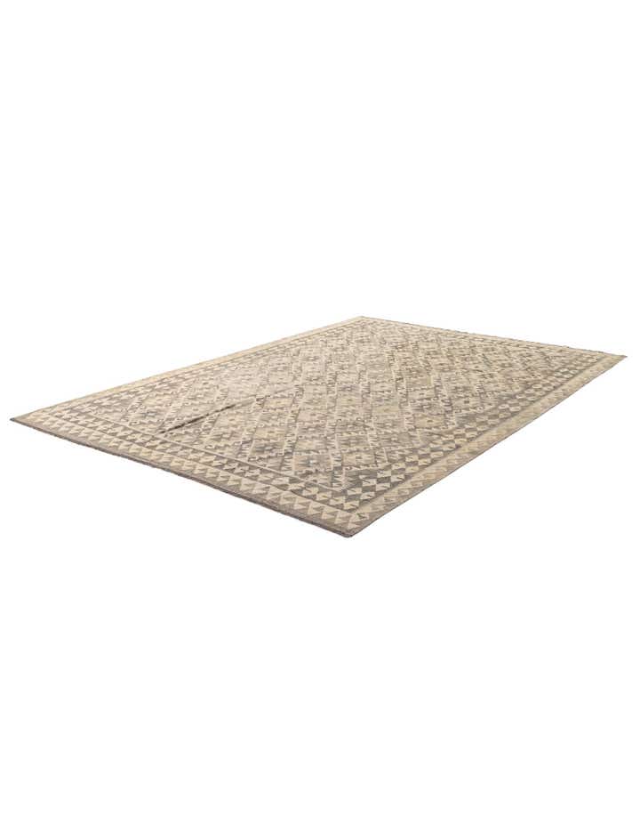 6' 10 x 9' 9 Hand Woven Kilim Maymana Wool Rug