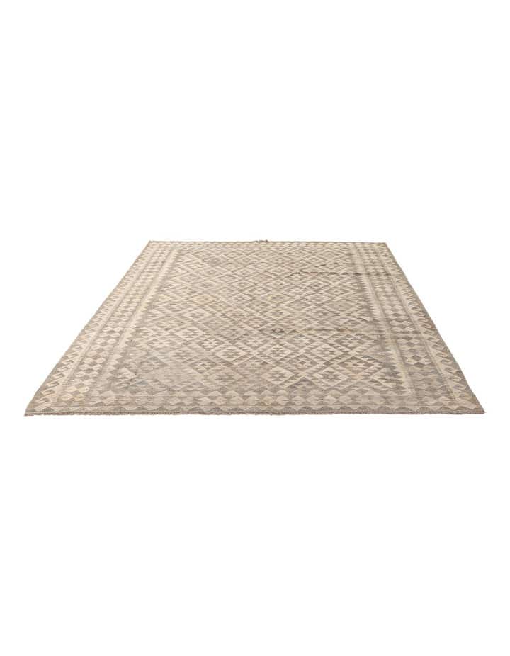 6' 10 x 9' 9 Hand Woven Kilim Maymana Wool Rug