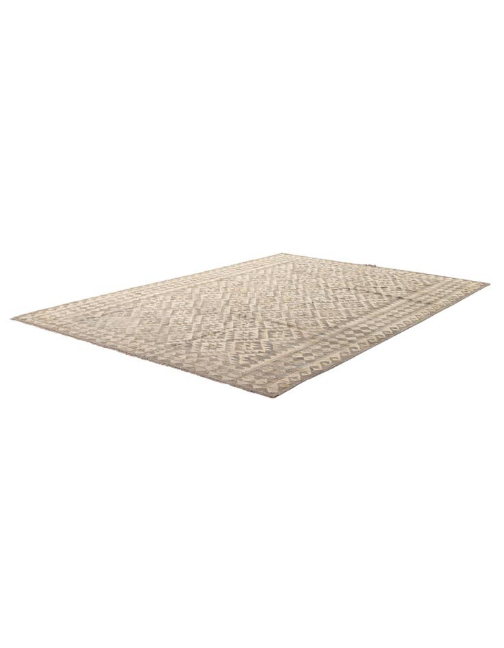 Detail image of 6' 10 x 9' 9 Hand Woven Kilim Maymana Wool Rug