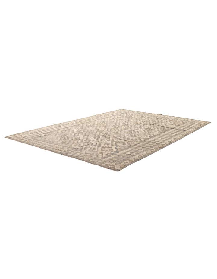 6' 10 x 9' 9 Hand Woven Kilim Maymana Wool Rug