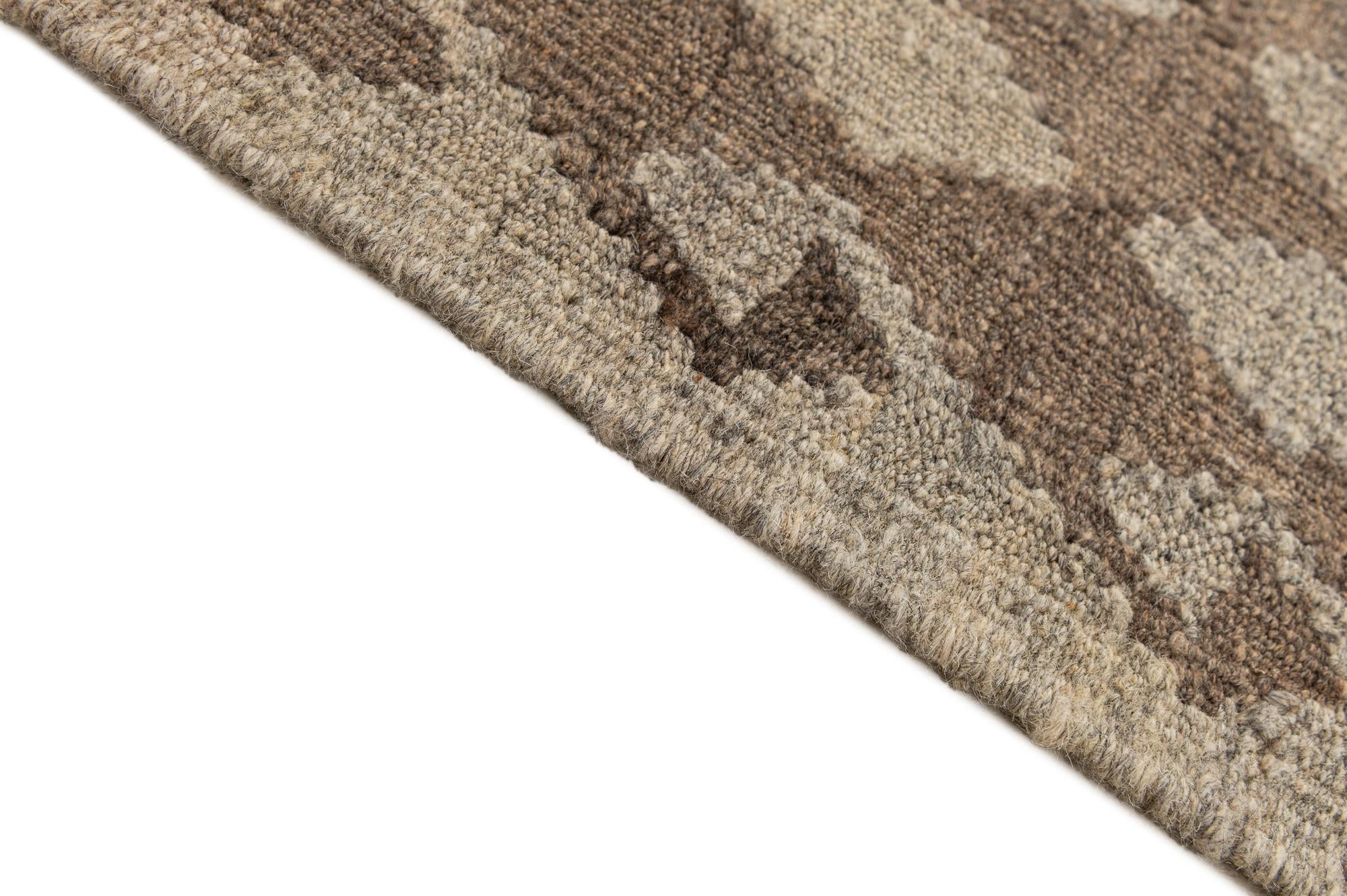 7' 1 x 9' 11 Hand Woven Kilim Maymana Wool Rug