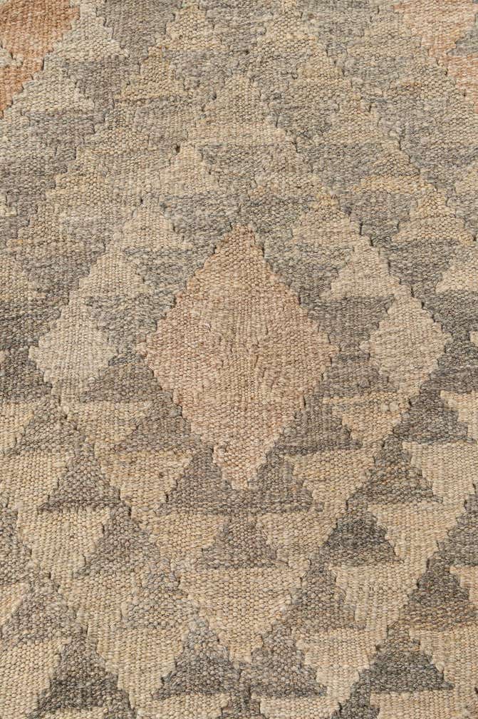 7' 1 x 9' 11 Hand Woven Kilim Maymana Wool Rug