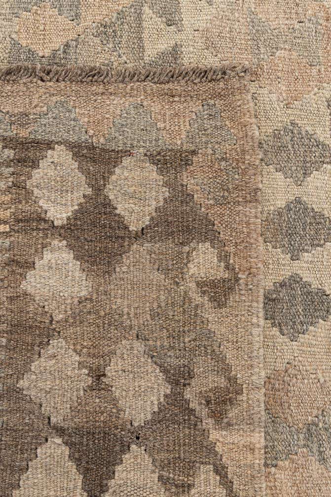 7' 1 x 9' 11 Hand Woven Kilim Maymana Wool Rug