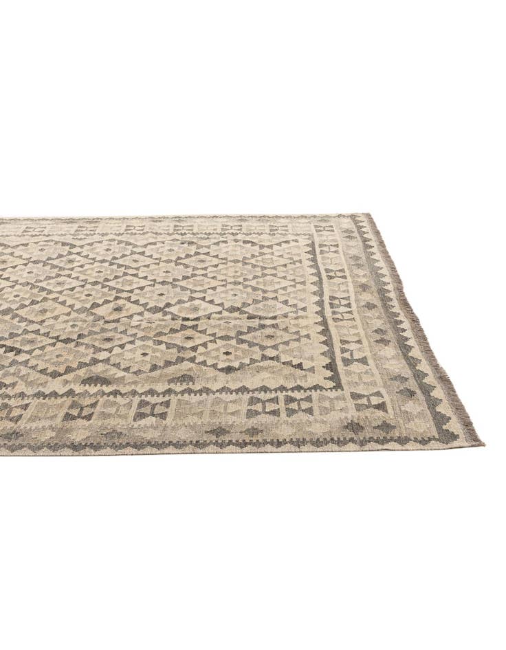 Detail image of 6' 11 x 9' 11  Hand Woven Kilim Maymana Wool Rug