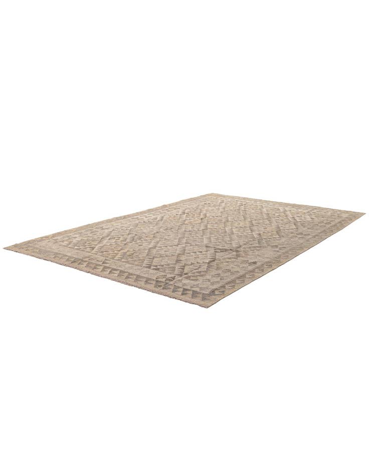 Detail image of 6' 10 x 10' Hand Woven Kilim Maymana Wool Rug