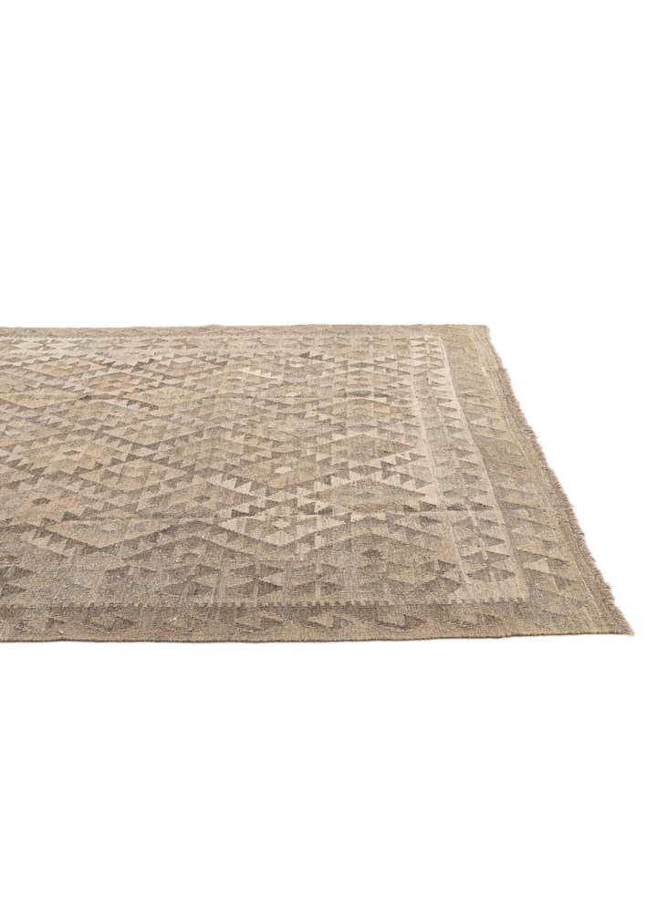 6' 10 x 10' Hand Woven Kilim Maymana Wool Rug