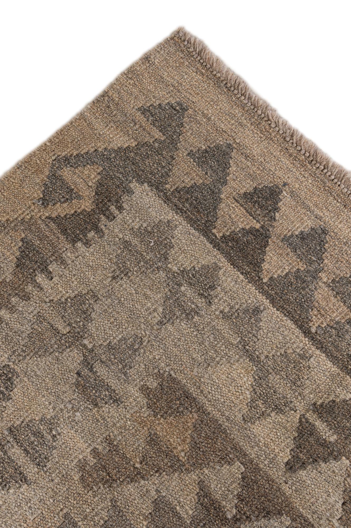 6' 10 x 10' Hand Woven Kilim Maymana Wool Rug