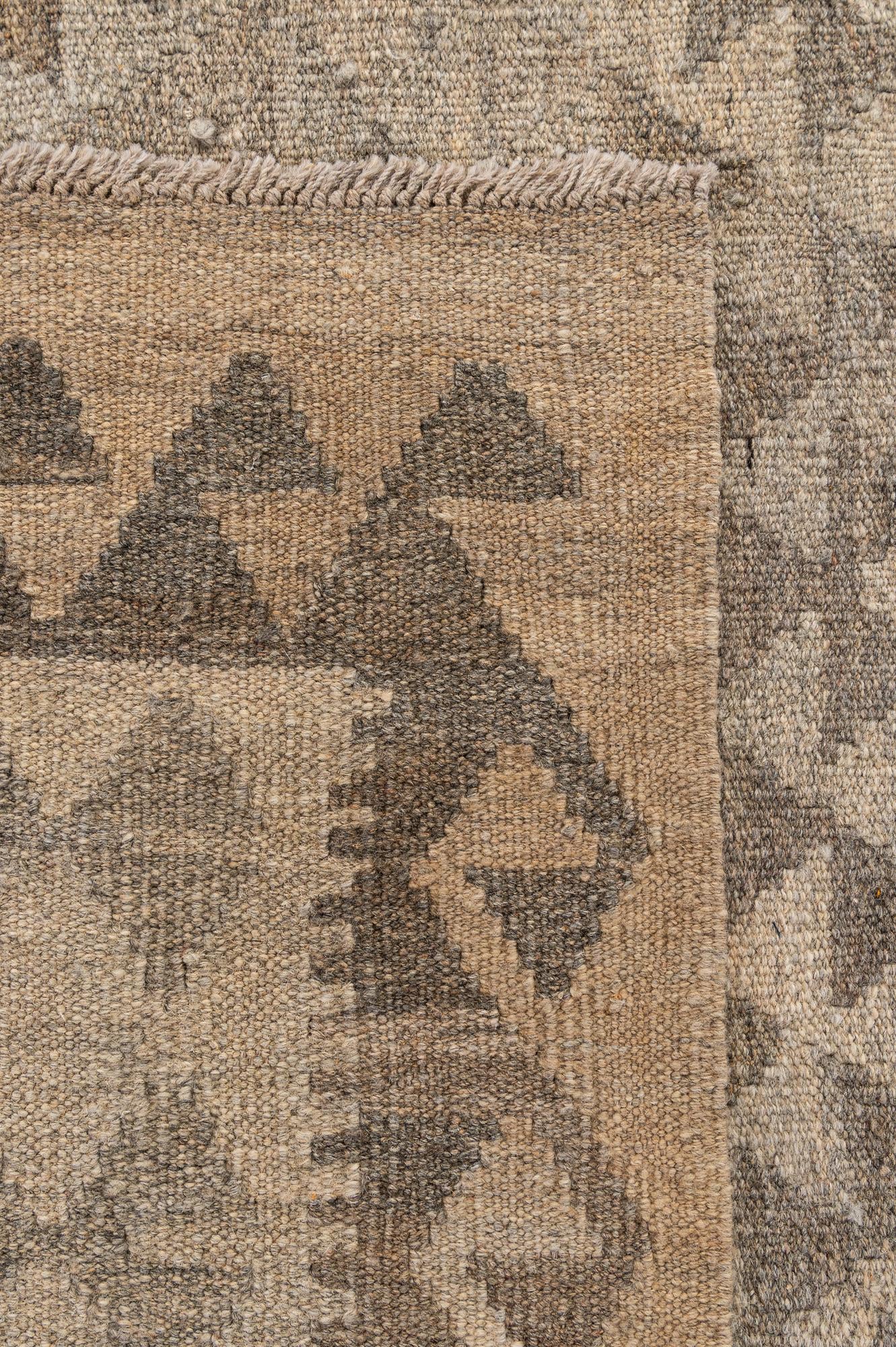 6' 10 x 10' Hand Woven Kilim Maymana Wool Rug