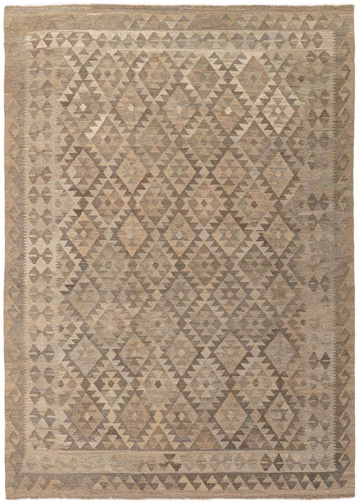 6' 10 x 10' Hand Woven Kilim Maymana Wool Rug