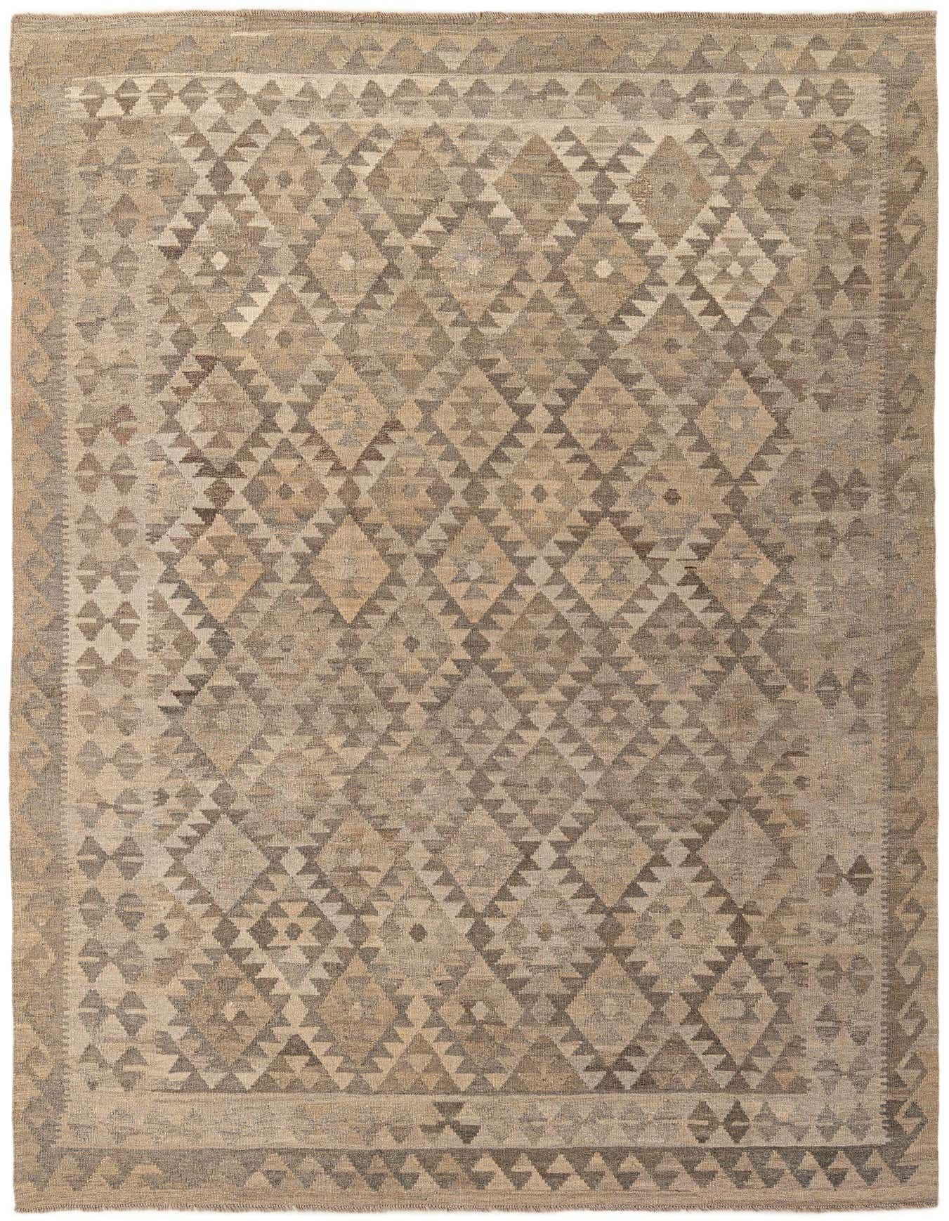 6' 10 x 10' Hand Woven Kilim Maymana Wool Rug