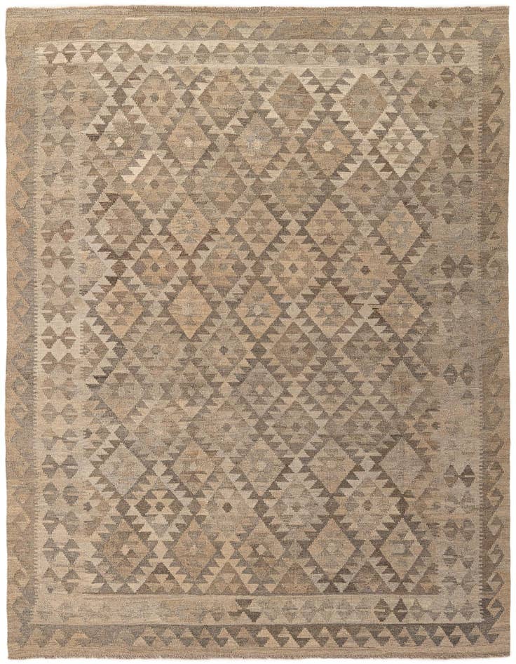 Detail image of 6' 10 x 10' Hand Woven Kilim Maymana Wool Rug