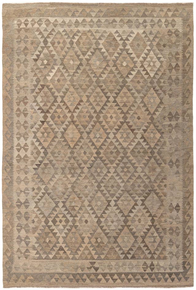Detail image of 6' 10 x 10' Hand Woven Kilim Maymana Wool Rug