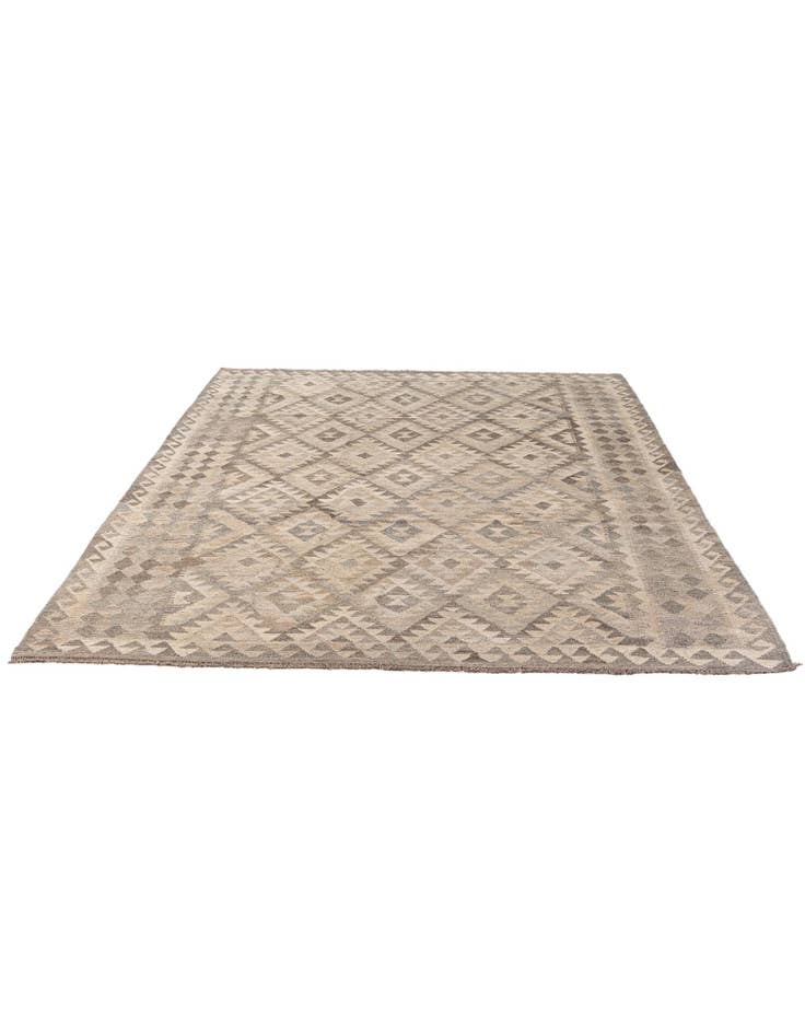 Detail image of 7' x 9' 9 Hand Woven Kilim Maymana Wool Rug