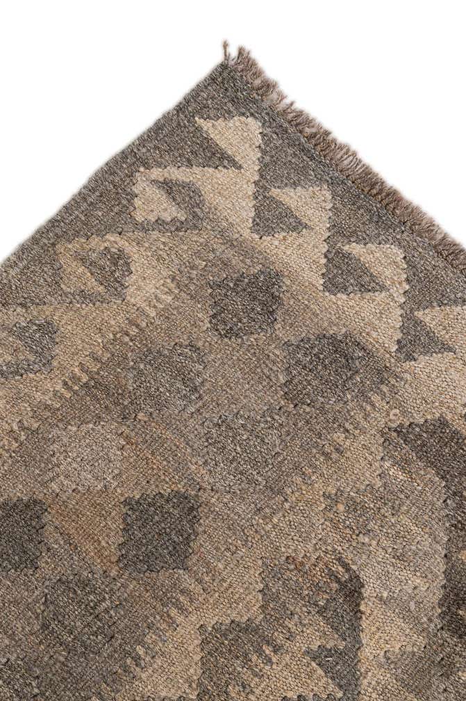 7' x 9' 9 Hand Woven Kilim Maymana Wool Rug