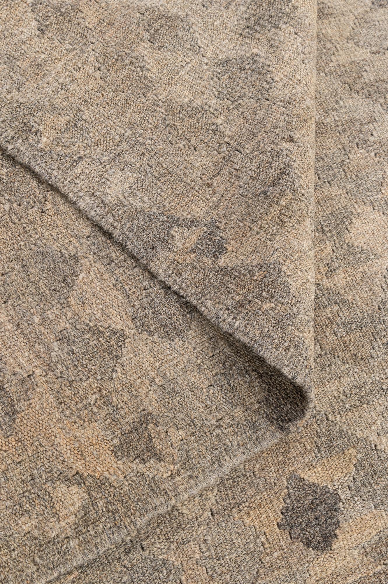 6' 9 x 9' 9 Hand Woven Kilim Maymana Wool Rug