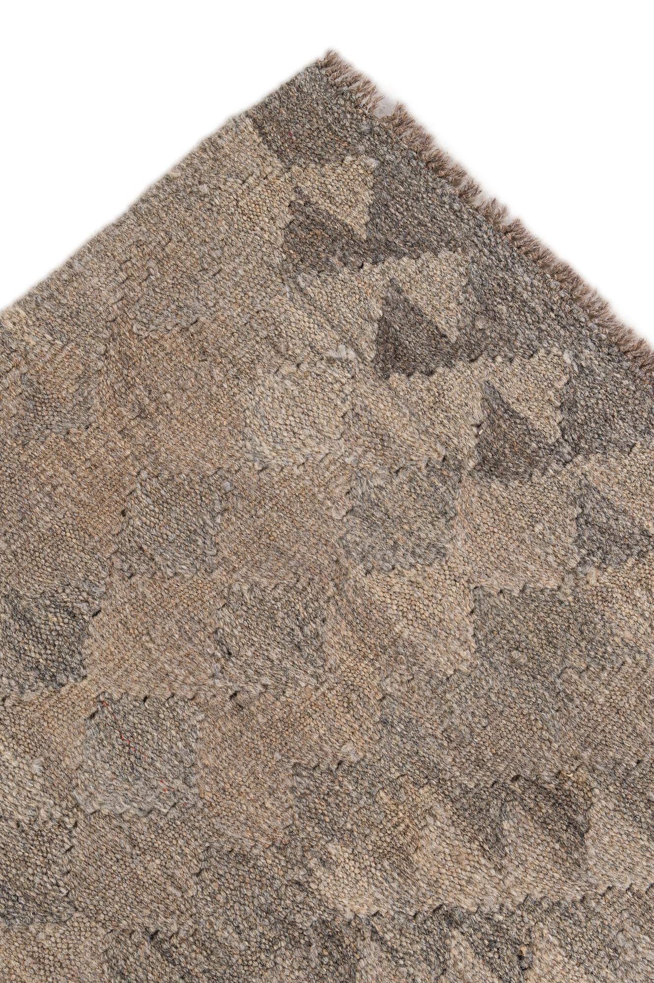 6' 9 x 9' 9 Hand Woven Kilim Maymana Wool Rug