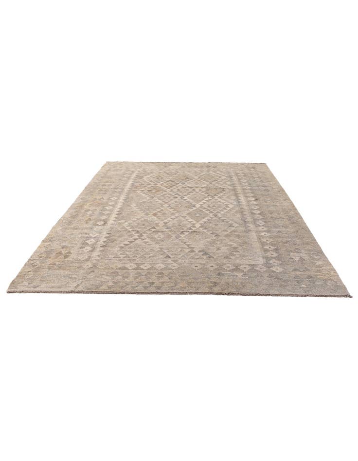 Detail image of 7' x 9' 11 Hand Woven Kilim Maymana Wool Rug