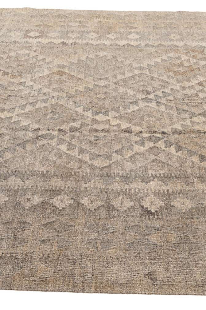 7' x 9' 11 Hand Woven Kilim Maymana Wool Rug