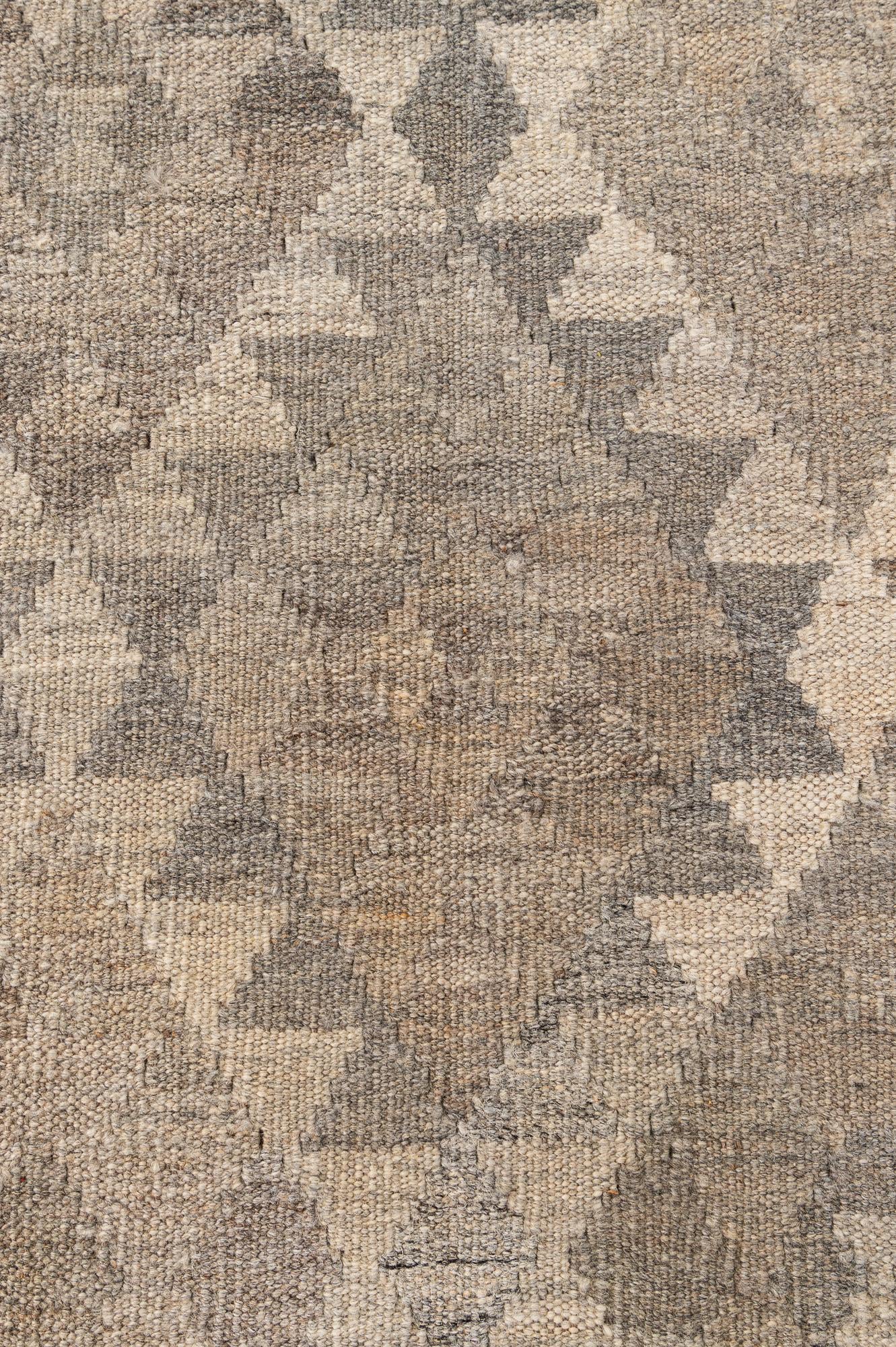 7' x 9' 11 Hand Woven Kilim Maymana Wool Rug