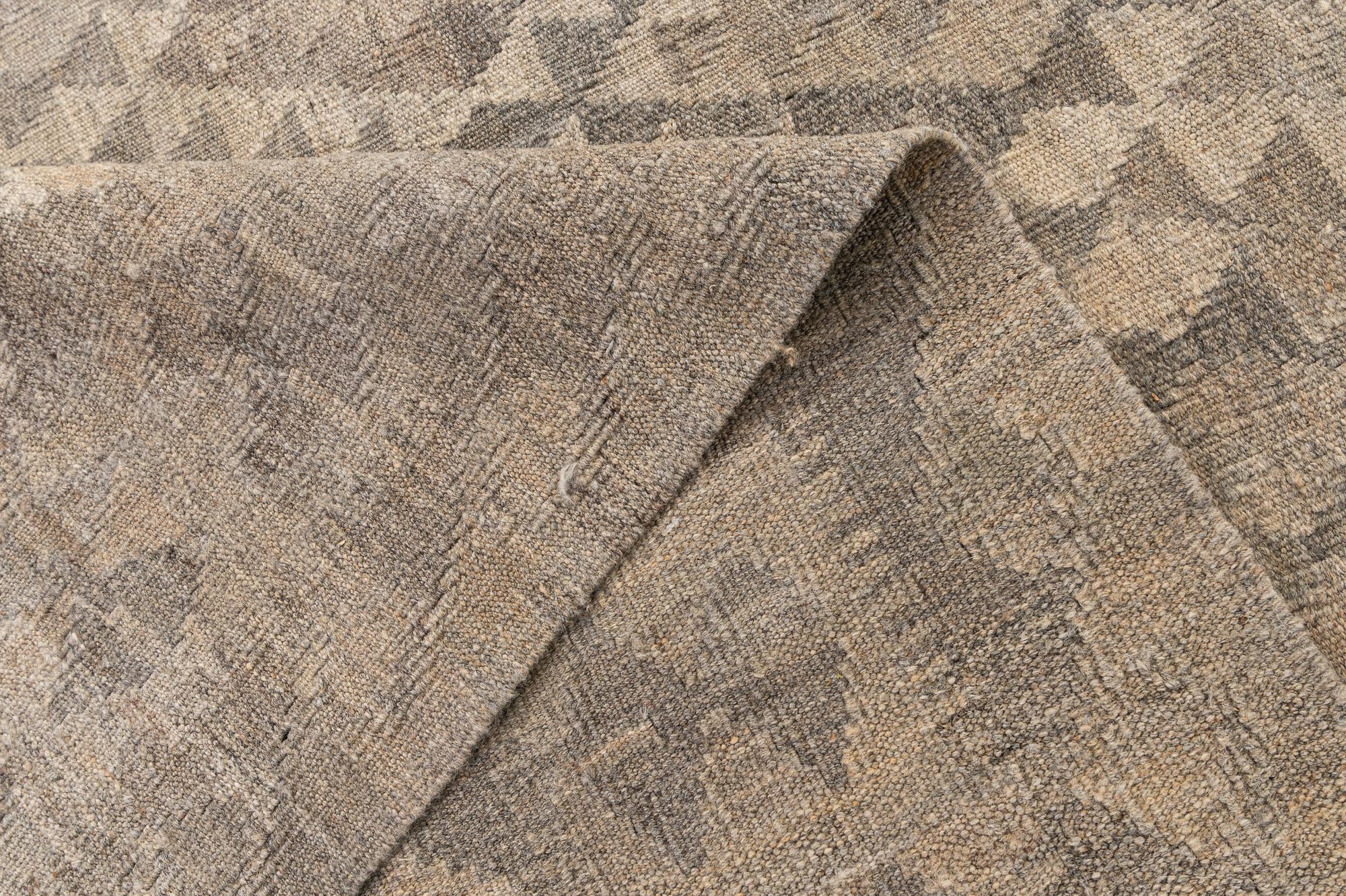 7' x 9' 11 Hand Woven Kilim Maymana Wool Rug