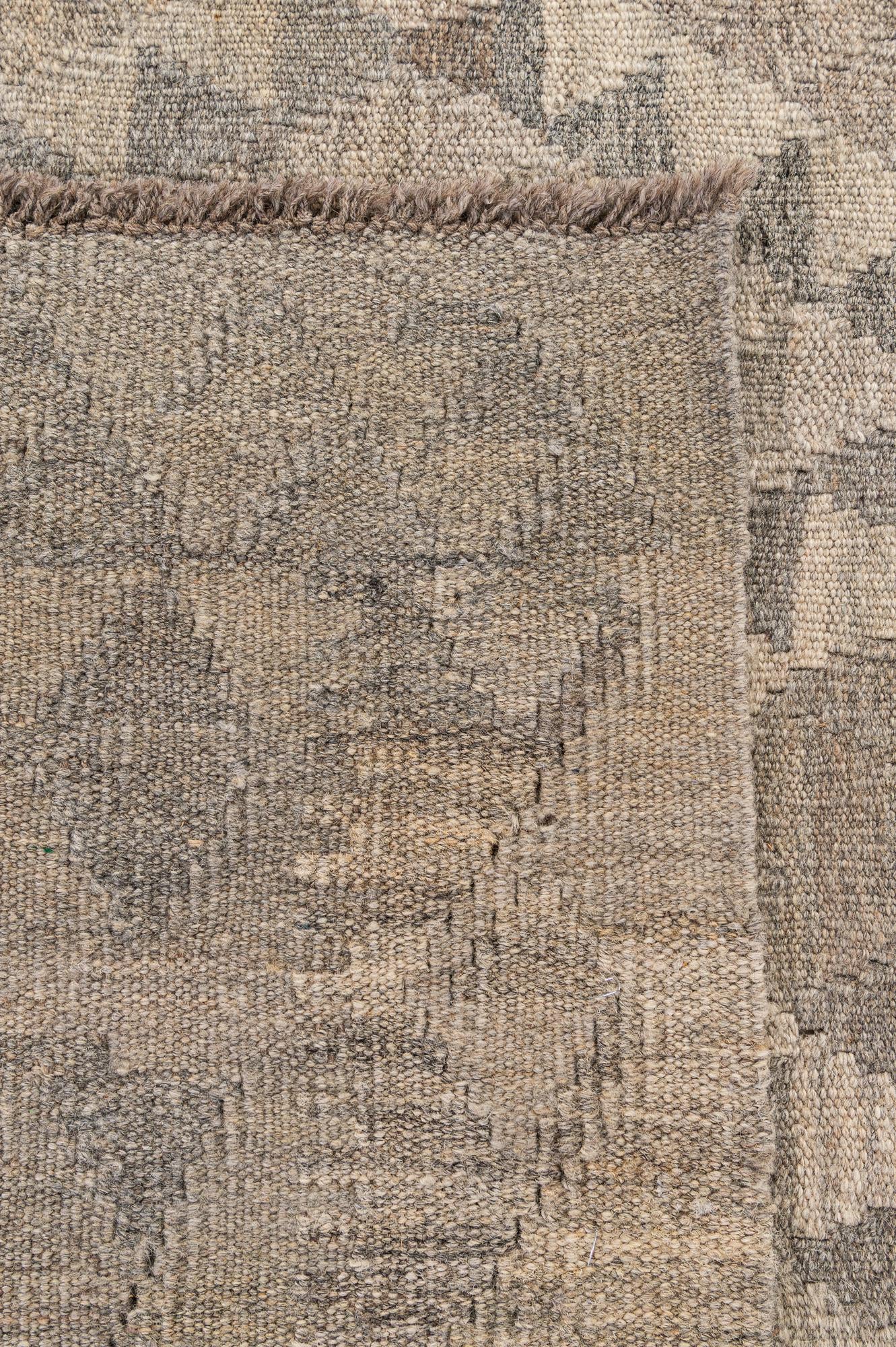 7' x 9' 11 Hand Woven Kilim Maymana Wool Rug