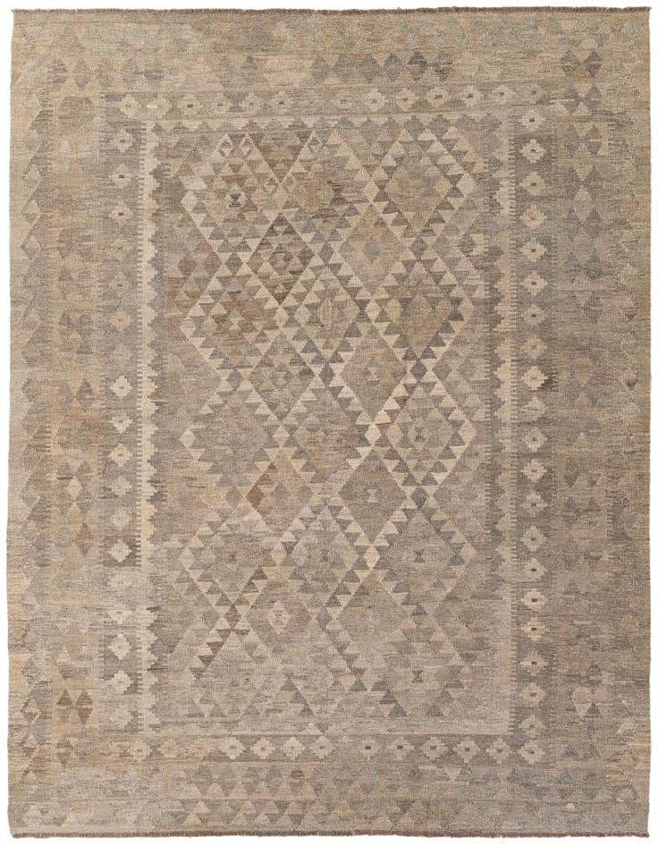 Detail image of 7' x 9' 11 Hand Woven Kilim Maymana Wool Rug