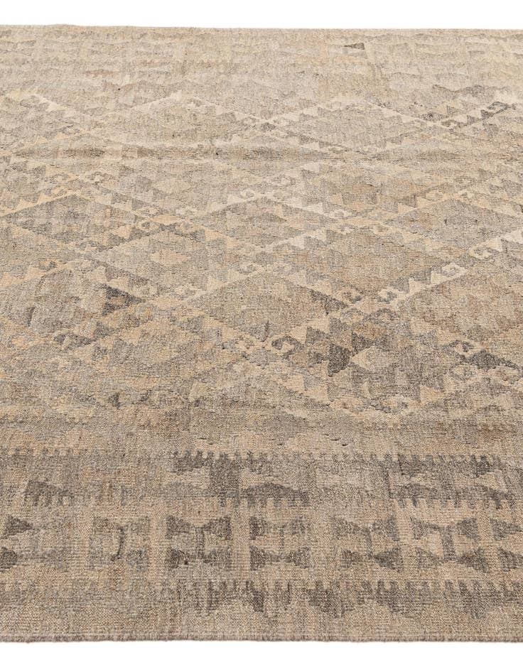 Detail image of 6' 10 x 9' 11 Hand Woven Kilim Maymana Wool Rug