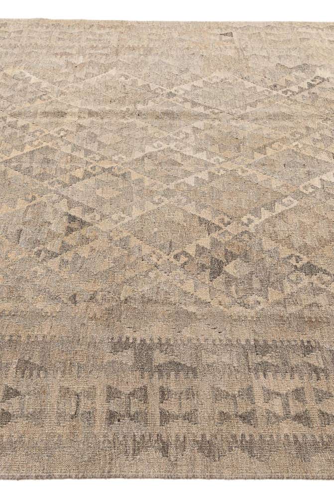 6' 10 x 9' 11 Hand Woven Kilim Maymana Wool Rug
