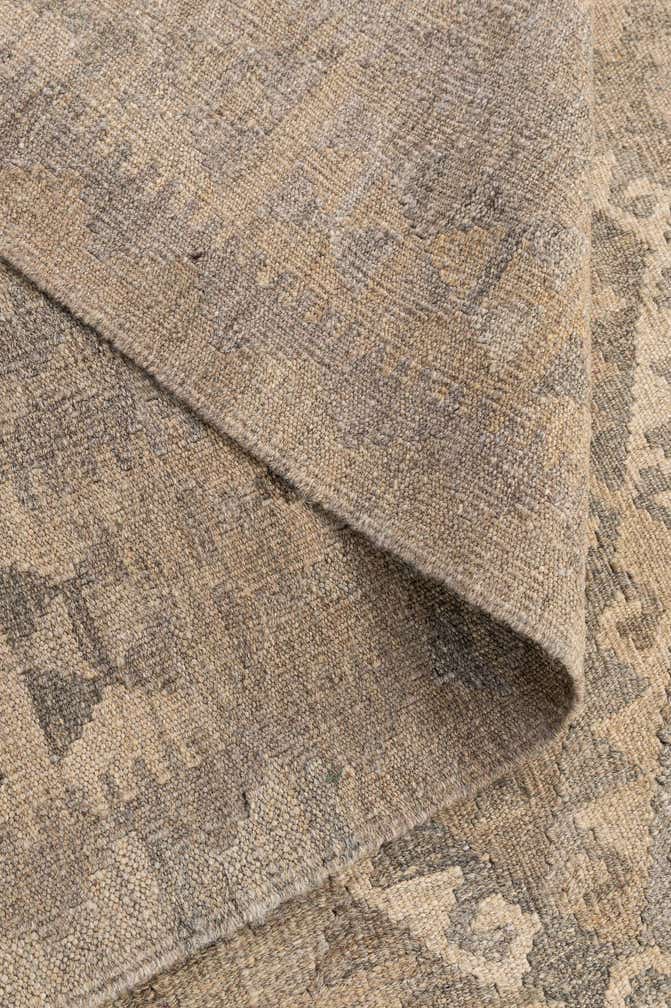 6' 10 x 9' 11 Hand Woven Kilim Maymana Wool Rug