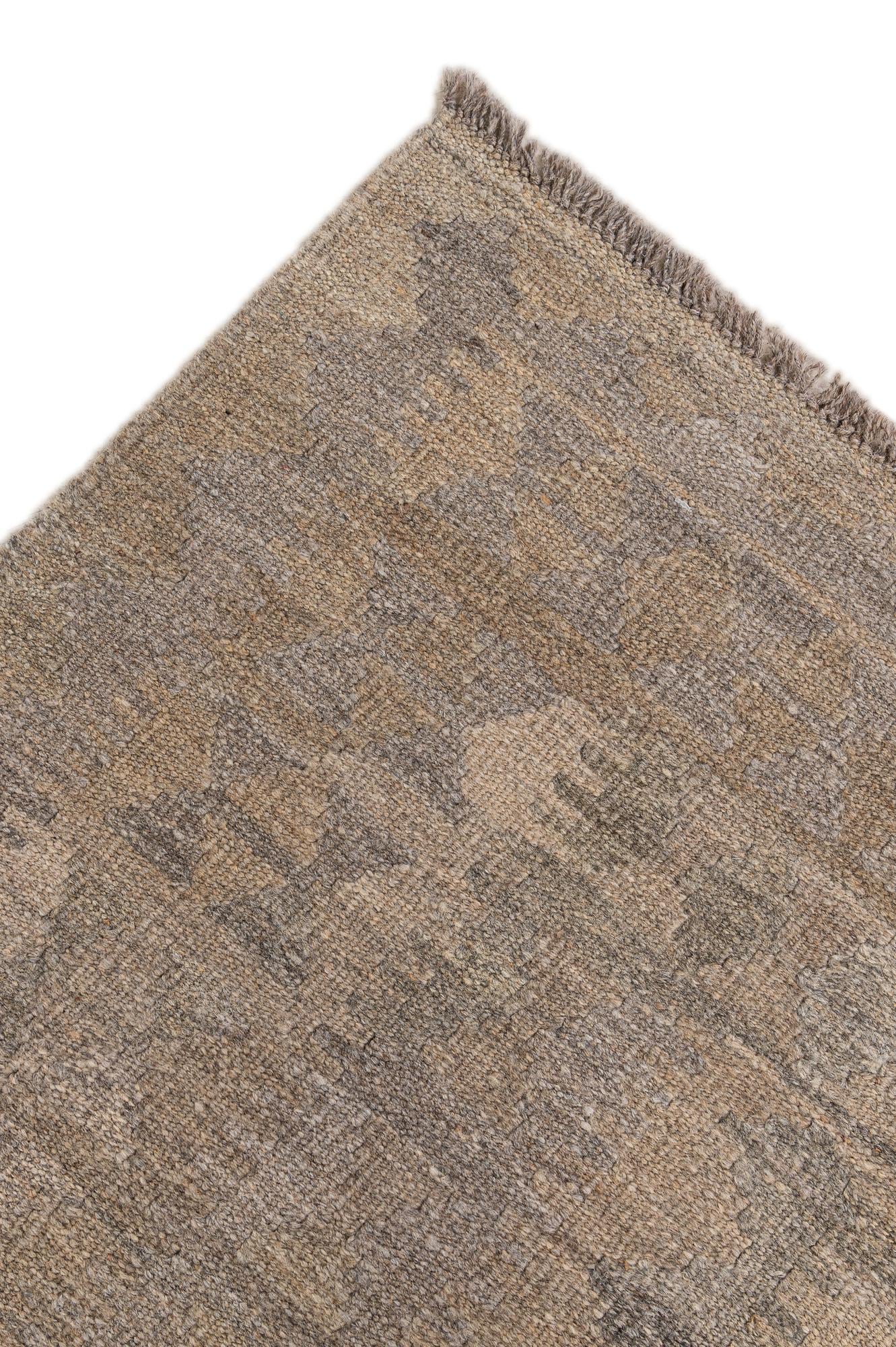 6' 10 x 9' 11 Hand Woven Kilim Maymana Wool Rug