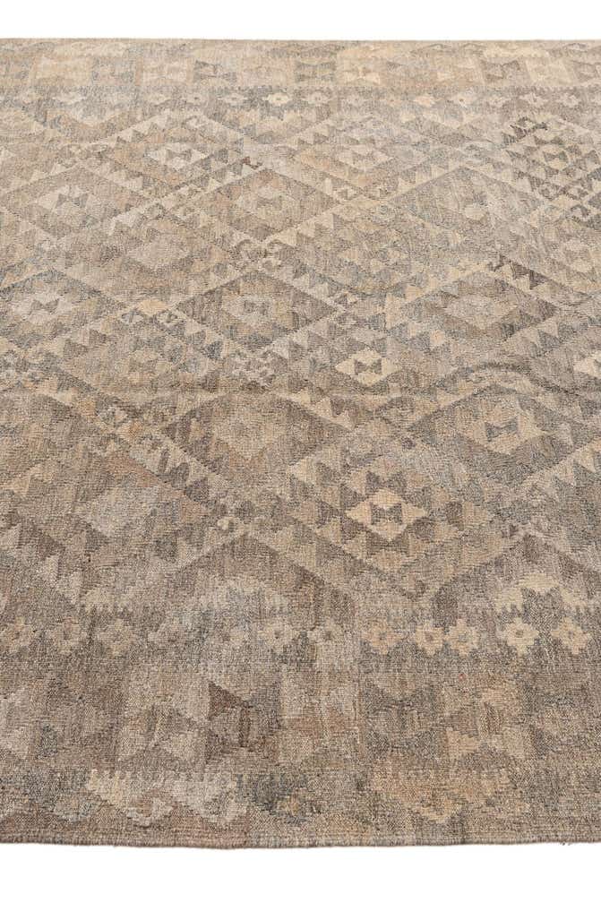 6' 10 x 9' 10 Hand Woven Kilim Maymana Wool Rug