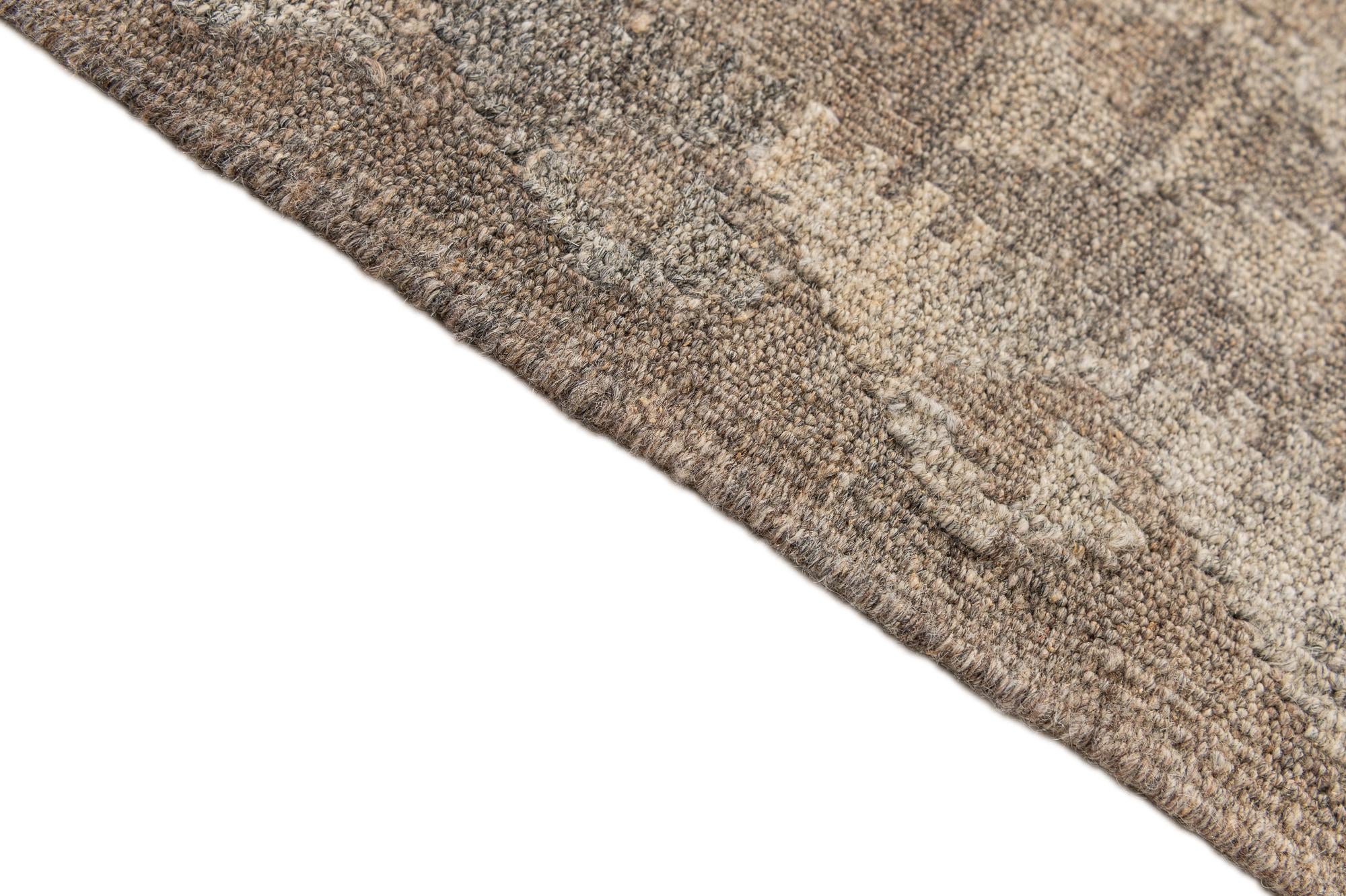 6' 10 x 9' 10 Hand Woven Kilim Maymana Wool Rug