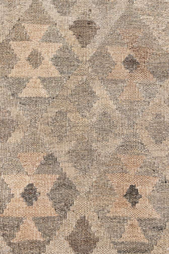 7' x 9' 9 Hand Woven Kilim Maymana Wool Rug