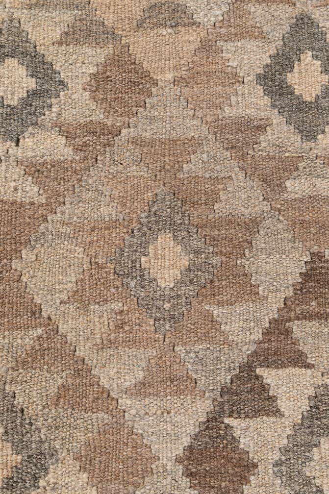 7' x 9' 9 Hand Woven Kilim Maymana Wool Rug