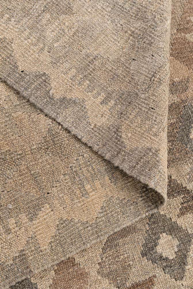 7' x 9' 9 Hand Woven Kilim Maymana Wool Rug