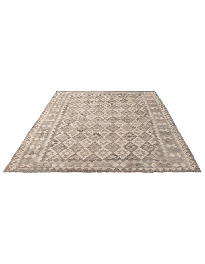 6' 10 x 9' 10 Hand Woven Kilim Maymana Wool Rug