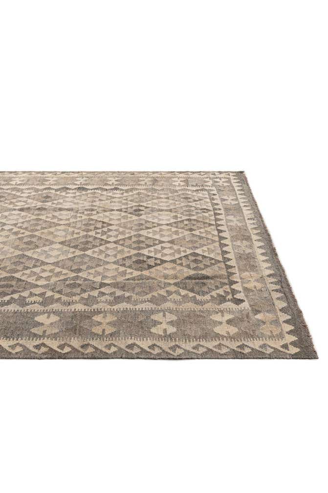 6' 10 x 9' 10 Hand Woven Kilim Maymana Wool Rug