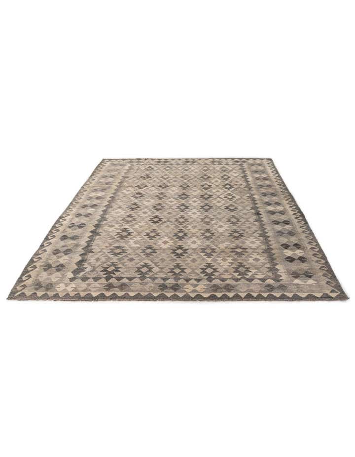 6' 10 x 9' 10 Hand Woven Kilim Maymana Wool Rug