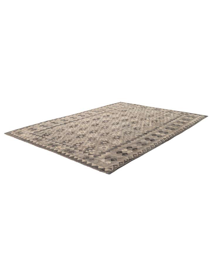 6' 10 x 9' 10 Hand Woven Kilim Maymana Wool Rug