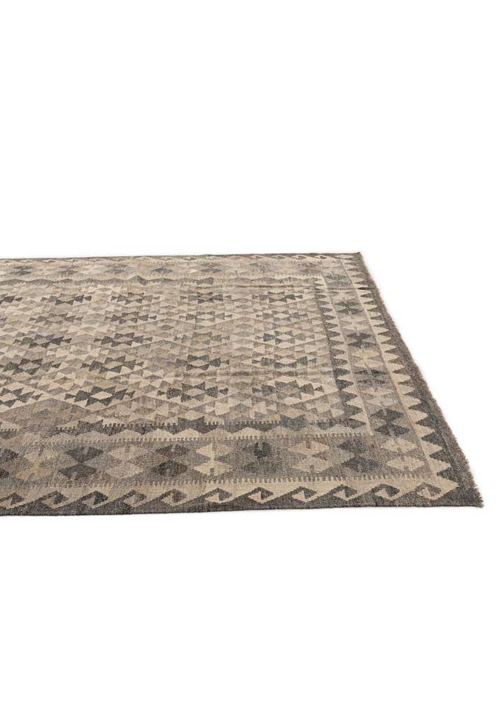 6' 10 x 9' 10 Hand Woven Kilim Maymana Wool Rug