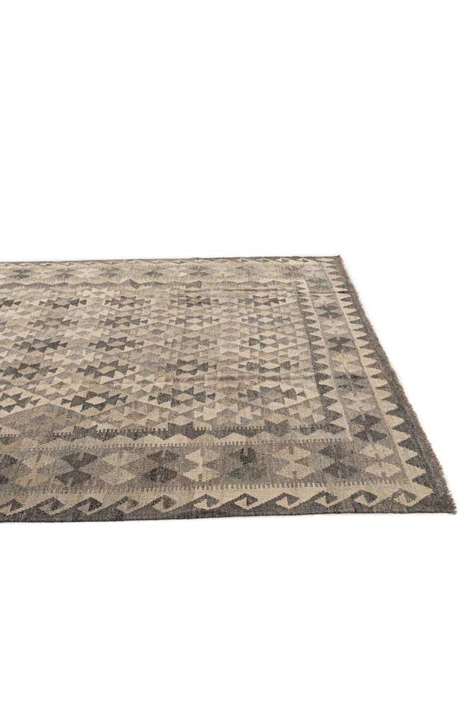 6' 10 x 9' 10 Hand Woven Kilim Maymana Wool Rug